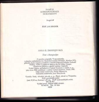 Anna Grigorjevna Dostojevskaja: Život s Dostojevským