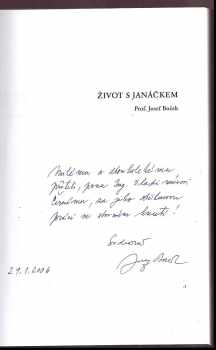 Josef Boček: Život s Janáčkem - osobní výpověď sbormistra Josefa Bočka o hudbě a smíšeném pěveckém sboru Janáček z Jablonce nad Nisou - DEDIKACE JOSEF BOČEK