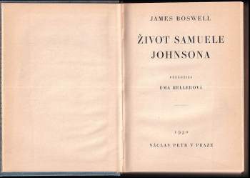 James Boswell: Život Samuele Johnsona