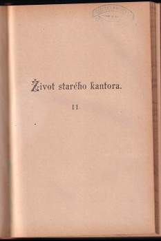 Jan Evangelista Kosina: Život starého kantora