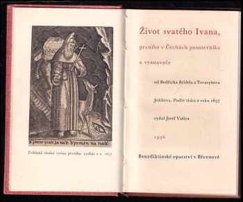 Bedřich Bridel: Život svatého Ivana, prvního v Čechách poustevníka a vyznavače
