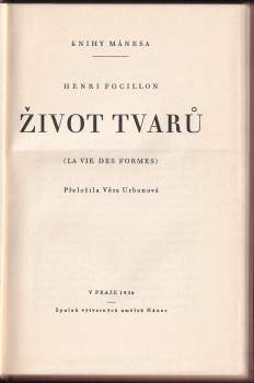Henri Focillon: Život tvarů