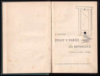 G Lenotre: Život v Paříži za revoluce