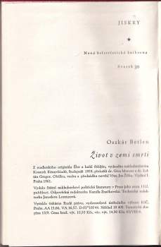 Oszkár Betlen: Život v zemi smrti