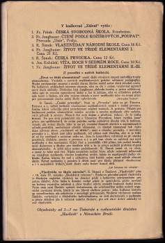 František Jungbauer: Život ve třídě elementární