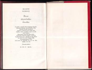 Maksim Gor‘kij: Život zbytečného člověka