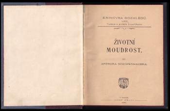 Arthur Schopenhauer: Životní moudrost