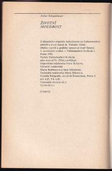 Arthur Schopenhauer: Životní moudrost