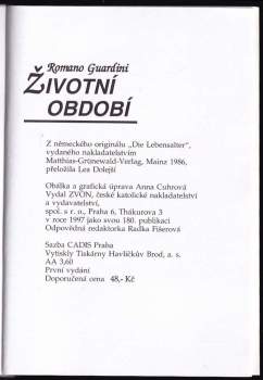 Romano Guardini: Životní období