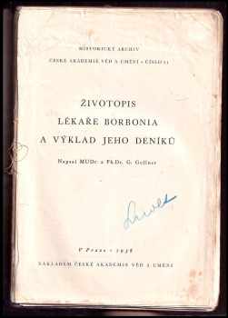 Gustav Gellner: Životopis lékaře Borbonia a výklad jeho deníku