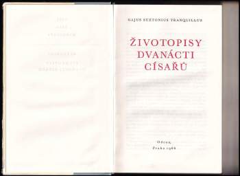 Gaius Suetonius Tranquillus: Životopisy dvanácti císařů