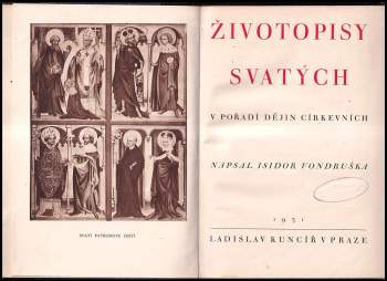 Isidor Vondruška: Životopisy svatých v pořadí dějin církevních