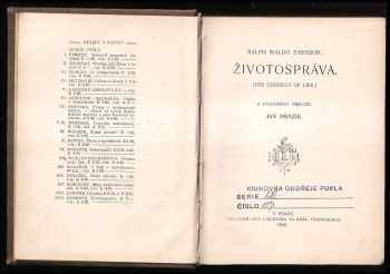 Ralph Waldo Emerson: Životospráva