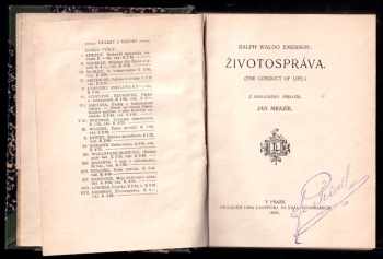 Ralph Waldo Emerson: Životospráva