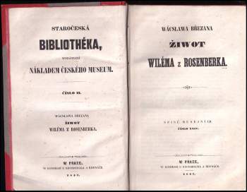 Václav Břežan: Žiwot Wiléma z Rosenberka