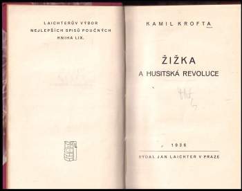 Kamil Krofta: Žižka a husitská revoluce