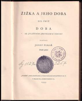 Josef Pekař: Žižka a jeho doba