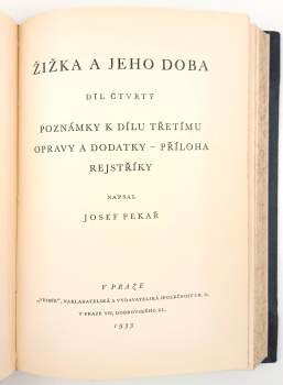 Josef Pekař: Žižka a jeho doba