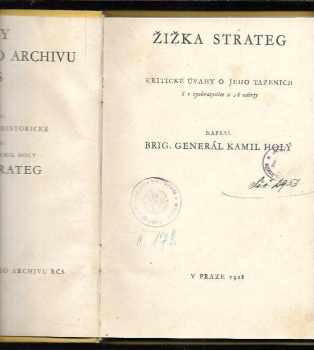 Kamil Holý: Žižka strateg
