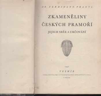 Ferdinand Prantl: Zkameněliny českých pramoří