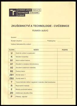 Zkušebnictví a technologie - cvičebnice