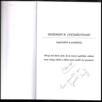 Ivo Zapletal: Zkušenost je (ne)sdělitelná