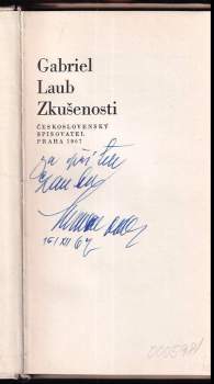 Milan Blahynka: Zkušenosti