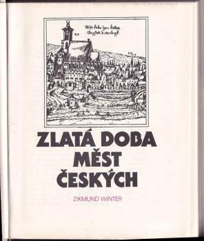 Zikmund Winter: Zlatá doba měst českých