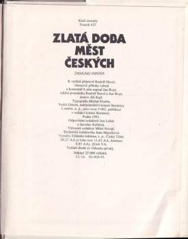 Zikmund Winter: Zlatá doba měst českých