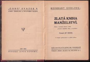 Reinhold Gerling: Zlatá kniha manželství