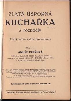 Anuše Kejřová: Zlatá úsporná kuchařka s rozpočty