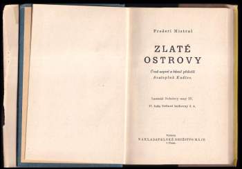 Frédéric Mistral: Zlaté ostrovy