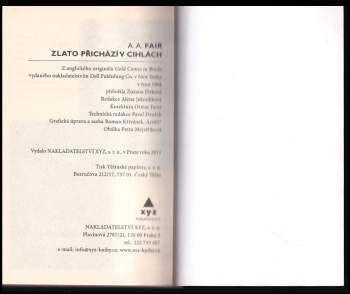 Erle Stanley Gardner: Zlato přichází v cihlách