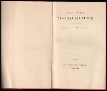 Jakub Arbes: Zlatovlasá furie