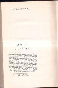 Lucius Apuleius: Zlatý osel