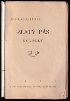 Adolf Velhartický: Zlatý pás