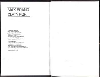 Max Brand: Zlatý roh
