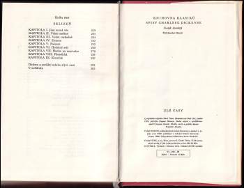 Charles Dickens: Zlé časy