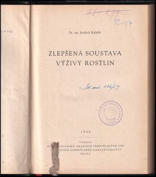 Jindřich Kolářík: Zlepšená soustava výživy rostlin