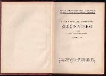 Fedor Michajlovič Dostojevskij: Zločin a trest