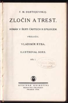 Fedor Michajlovič Dostojevskij: Zločin a trest