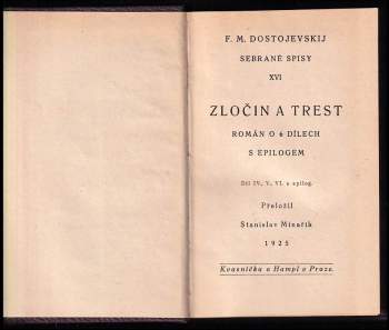 Fedor Michajlovič Dostojevskij: Zločin a trest
