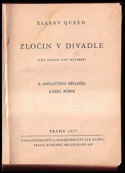Ellery Queen: Zločin v divadle