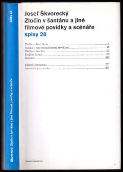 Zločin v šantánu a jiné filmové povídky a scénáře