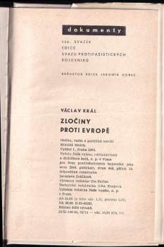Zločiny proti Evropě