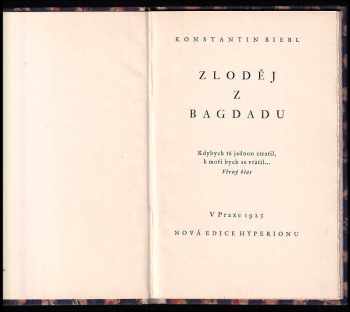 Konstantin Biebl: Zloděj z Bagdadu