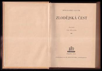 Sinclair Gluck: Zlodějská čest