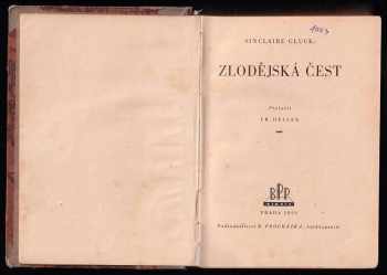 Sinclair Gluck: Zlodějská čest