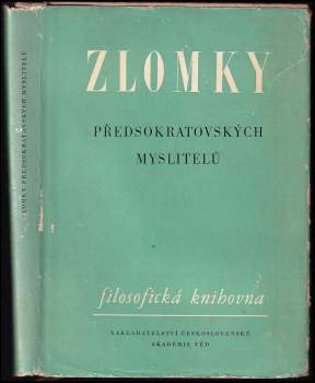Karel Svoboda: Zlomky předsokratovských myslitelů