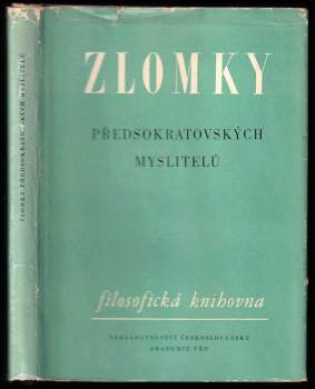 Karel Svoboda: Zlomky předsokratovských myslitelů